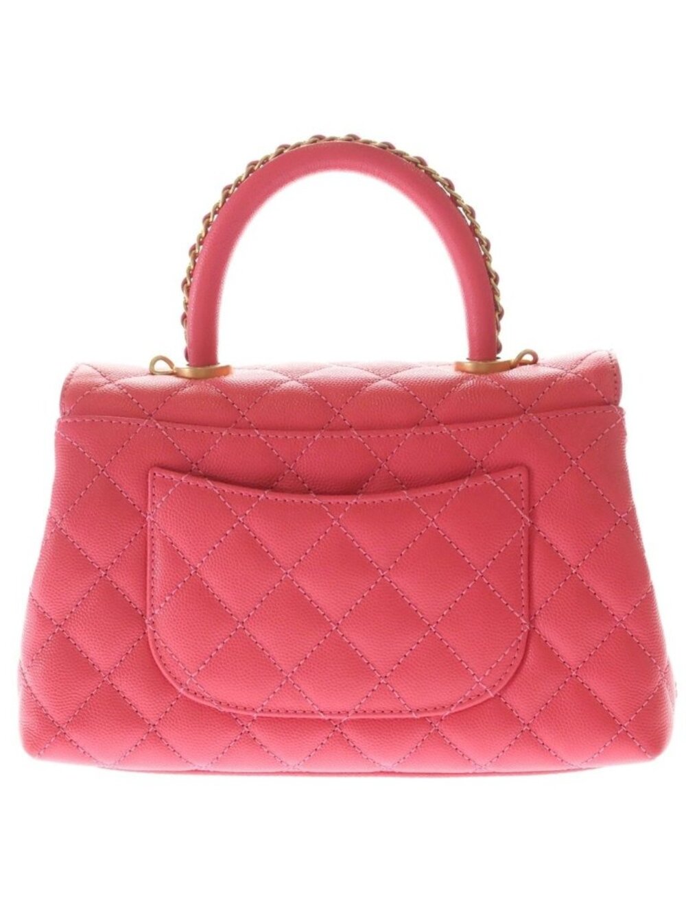 Chanel Herehandle 2-Way Mini Shoulder Bag Pink Caviar Leather Gold - Picture 2 of 9